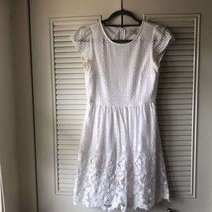 White linen loft dress